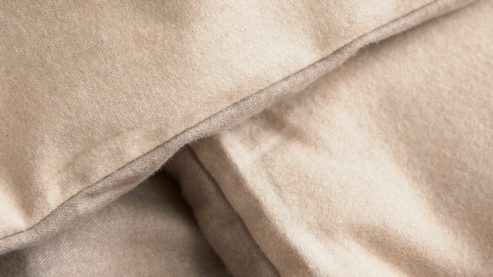 Bettwäsche-Set Interliving aus Stoff in Beige Interliving Bettwäsche Serie 9118 - Biberbettwäsche Creme & Cappuccino - ca. 80 x 80 cm und 135 x 200 cm