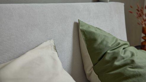 Bettwäsche-Set Interliving aus Stoff in Grün Interliving Bettwäsche Serie 9128 salbeifarbener Baumwollsatin - ca. 135 x 200 cm