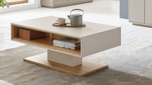 Couchtisch MIVIVO aus Holz in Weiß MIVIVO Wohnmöbel Coruna - Couchtisch Kaschmir & Artisan Eiche - ca. 110 x 75 cm