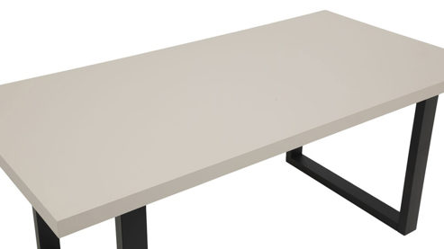 Esstisch Hela aus Holz in Hellgrau Esstisch Meran T Cashmere 45-03 & Schwarz - ca. 180 x 90 cm