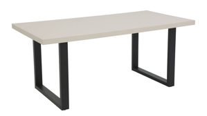 Esstisch Hela aus Holz in Hellgrau Esstisch Meran T Cashmere 45-03 & Schwarz - ca. 180 x 90 cm