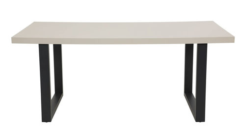 Esstisch Hela aus Holz in Hellgrau Esstisch Meran T Cashmere 45-03 & Schwarz - ca. 180 x 90 cm