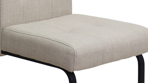 Schwingstuhl Hela aus Stoff in Beige Schwingstuhl Wien S Beige & schwarzes Metall