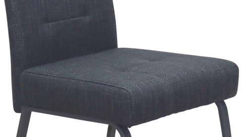 Polsterstuhl Hela aus Stoff in Anthrazit Polsterstuhl Linz S Anthrazit & schwarzes Metall