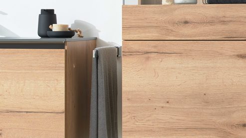 Badmöbel-Set Interliving aus Holz in Holzfarben Interliving Bad Serie 7405 - Badmöbel-Set mit Extras Eiche Sierra