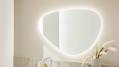 Badmöbel-Set Interliving aus Holz in Holzfarben Interliving Bad Serie 7490 – Badmöbel-Set mit Spiegel Eiche Sierra