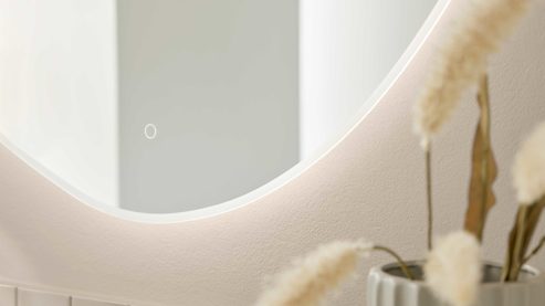 Badmöbel-Set Interliving aus Holz in Holzfarben Interliving Bad Serie 3725 – Badmöbel-Set mit Spiegel Eiche Sierra