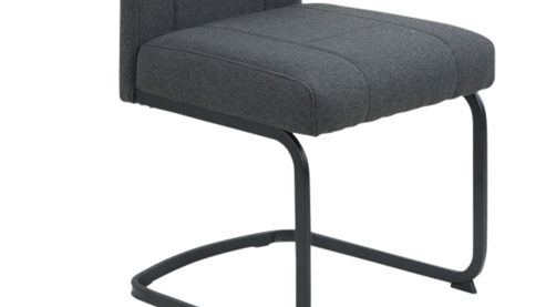 Schwingstuhl Hela aus Stoff in Anthrazit Schwingstuhl Brindisi S Anthrazit & schwarzes Metall