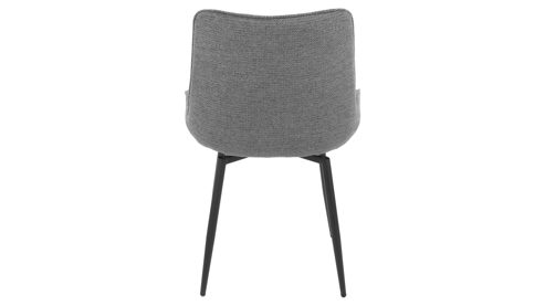 Polsterstuhl Hela aus Stoff in Dunkelgrau Polsterstuhl Newport S Dunkelgrau & schwarzes Metall
