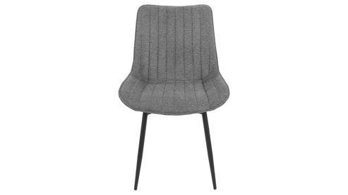 Polsterstuhl Hela aus Stoff in Dunkelgrau Polsterstuhl Newport S Dunkelgrau & schwarzes Metall