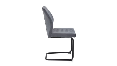 Schwingstuhl Hela aus Stoff in Dunkelgrau Schwingstuhl Oslo S Dunkelgrau & schwarzes Metall