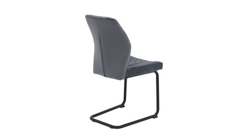 Schwingstuhl Hela aus Stoff in Dunkelgrau Schwingstuhl Oslo S Dunkelgrau & schwarzes Metall