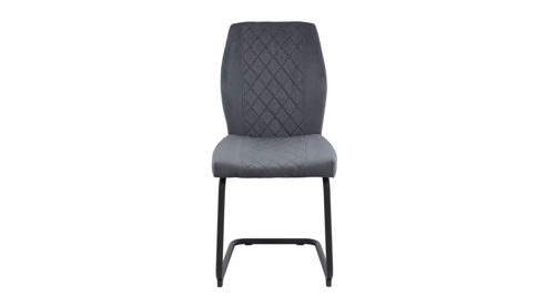 Schwingstuhl Hela aus Stoff in Dunkelgrau Schwingstuhl Oslo S Dunkelgrau & schwarzes Metall