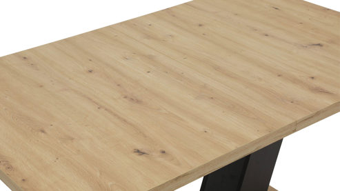 Auszugtisch Hela aus Holz in Holzfarben Auszugtisch Hamm T Artisan Eiche & Schwarz - ca. 140 - 180 x 90 cm