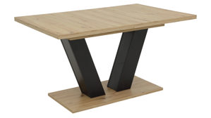 Auszugtisch Hela aus Holz in Holzfarben Auszugtisch Hamm T Artisan Eiche & Schwarz - ca. 140 - 180 x 90 cm