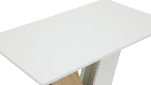 Auszugtisch Hela aus Holz in Weiß Auszugtisch Siena T Weiß & Artisan Eiche - ca. 110 - 150 x 70 cm