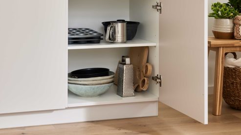 Einbauküche culineo® aus Holz in Beige Culineo® Einbauküche C945 mit beko Einbaugeräten Sand - Stellfläche ca. 377 x 300 cm