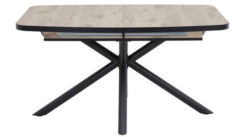 Auszugtisch Hela aus Holz in Holzfarben Auszugtisch Tokio T Viking Oak & Schwarz - ca. 140 - 180 x 90 cm