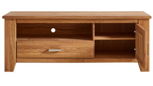 Lowboard WOODS & TRENDS aus Holz in Holzfarben WOODS & TRENDS Programm Loft - Lowboard Eiche natur - eine Tür, eine Schublade, Länge ca. 165 cm