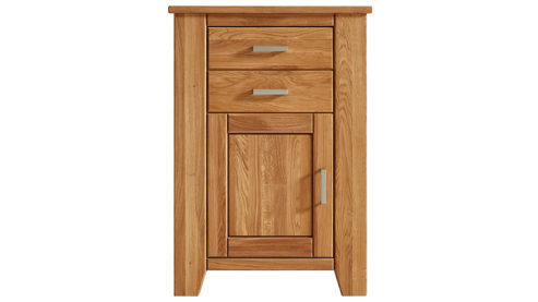 Kombikommode WOODS & TRENDS aus Holz in Holzfarben WOODS & TRENDS Programm Loft - Schuhkommode Eiche natur - eine Tür, zwei Schubladen, Breite ca.  80 cm