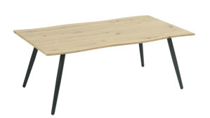 Couchtisch Hela aus Holz in Holzfarben Couchtisch Zagreb CT Artisan Eiche & schwarzes Metall - ca. 110 x 60 cm