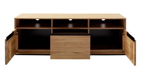 Medienmöbel Mca direkt aus Holz in Holzfarben Wohnprogramm Araya - TV-Element Wildeiche - ca. 153 x 51 cm