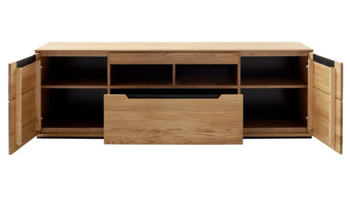 Medienmöbel Mca direkt aus Holz in Holzfarben Wohnprogramm Araya - TV-Element Wildeiche - ca. 193 x 62 cm