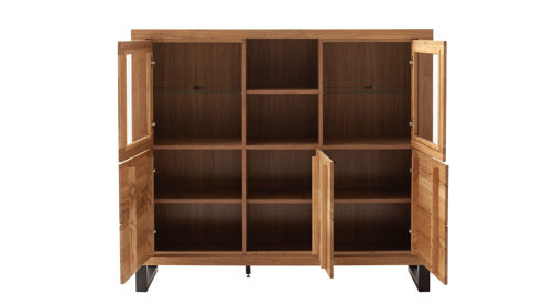 Highboard Mca direkt aus Holz in Holzfarben Wohnprogramm Kambo - Highboard Wildeiche - ca. 159 x 140 cm