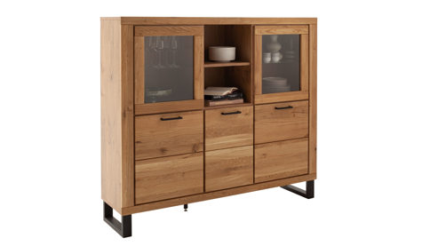 Highboard Mca direkt aus Holz in Holzfarben Wohnprogramm Kambo - Highboard Wildeiche - ca. 159 x 140 cm