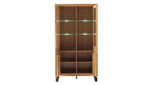 Vitrine Mca direkt aus Holz in Holzfarben Wohnprogramm Kambo - Vitrine Wildeiche - ca. 108 x 199 cm