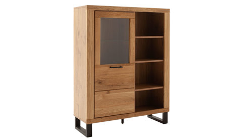 Highboard Mca direkt aus Holz in Holzfarben Wohnprogramm Kambo - Kombi-Highboard Wildeiche - ca. 108 x 140 cm