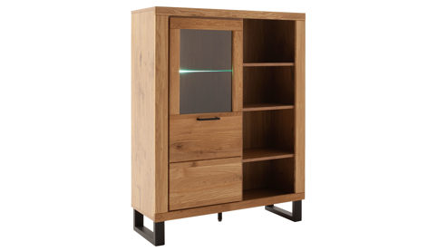 Highboard Mca direkt aus Holz in Holzfarben Wohnprogramm Kambo - Kombi-Highboard Wildeiche - ca. 108 x 140 cm