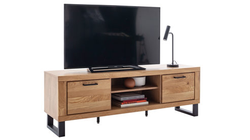 Medienmöbel Mca direkt aus Holz in Holzfarben Wohnprogramm Kambo - TV-Element Wildeiche - zwei Türen, zwei Fächer - Breite ca. 169 cm