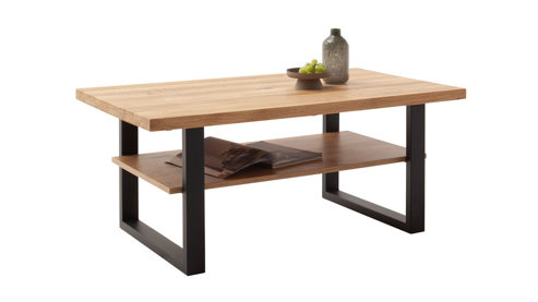 Couchtisch Mca direkt aus Holz in Holzfarben Wohnprogramm Kambo - Couchtisch Wildeiche - eine Ablage, ca. 115 x 65 cm