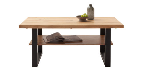 Couchtisch Mca direkt aus Holz in Holzfarben Wohnprogramm Kambo - Couchtisch Wildeiche - eine Ablage, ca. 115 x 65 cm