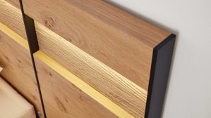 Komplettzimmer Interliving aus Holz in Holzfarben Interliving Schlafzimmer Serie 1024 – Komplettzimmer mit Extras Design 24, Balkeneiche - Schwebetüren, Breite ca. 271 cm