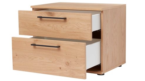 Komplettzimmer Interliving aus Holz in Holzfarben Interliving Schlafzimmer Serie 1024 – Komplettzimmer Design 24, vierteilig - Balkeneiche