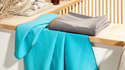 Strandhandtuch Cosima aus Mikrofaser in Grau Strandhandtuch Aida Grau – ca. 100 x 200 cm