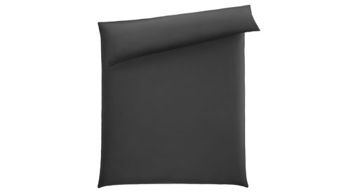 Bettwäsche-Set Cosima aus Naturfaser in Anthrazit Bettwäsche Elodie Anthrazit – ca. 135 x 200 cm