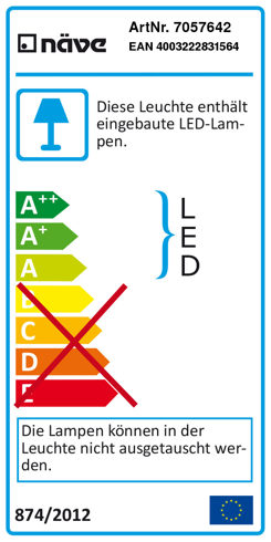 Pendelleuchte Näve aus Glas in Metallfarben näve LED-Pendellampe Beam Chrom & Glas – Länge ca. 100 cm